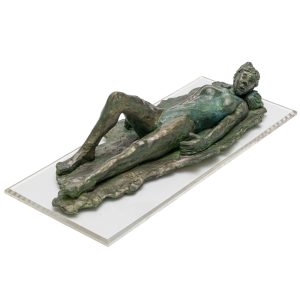 Clay sculpture "Bernice At The Beach"