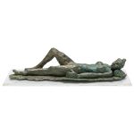 Clay sculpture "Bernice At The Beach"