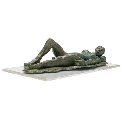 Clay sculpture "Bernice At The Beach"