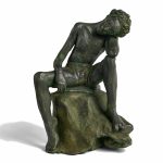 Clay sculpture "Contemplation"