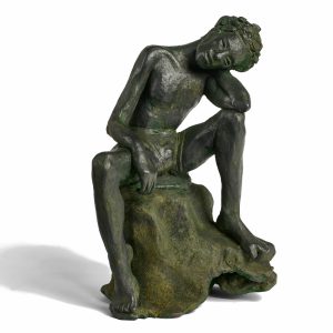 Clay sculpture "Contemplation"