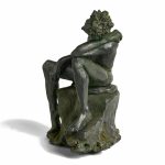 Clay sculpture "Contemplation"