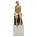 Clay sculpture "Sitting Prety"