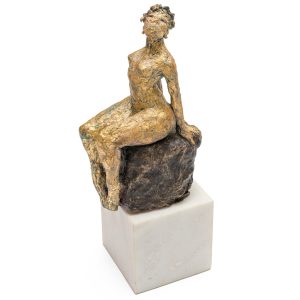 Clay sculpture "Sitting Prety"